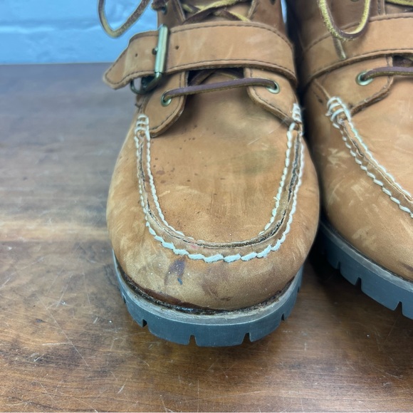 Polo Ralph Lauren Boots Men's 11D Brown Leather Lace Up Buckle Ranger Redmond - Picture 4 of 12